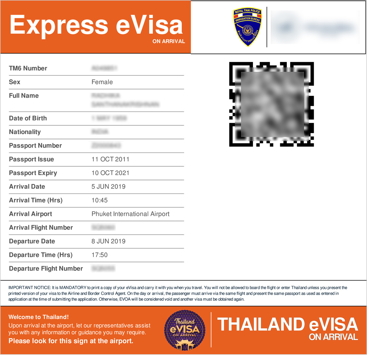 tourist visa for thailand from india 2022